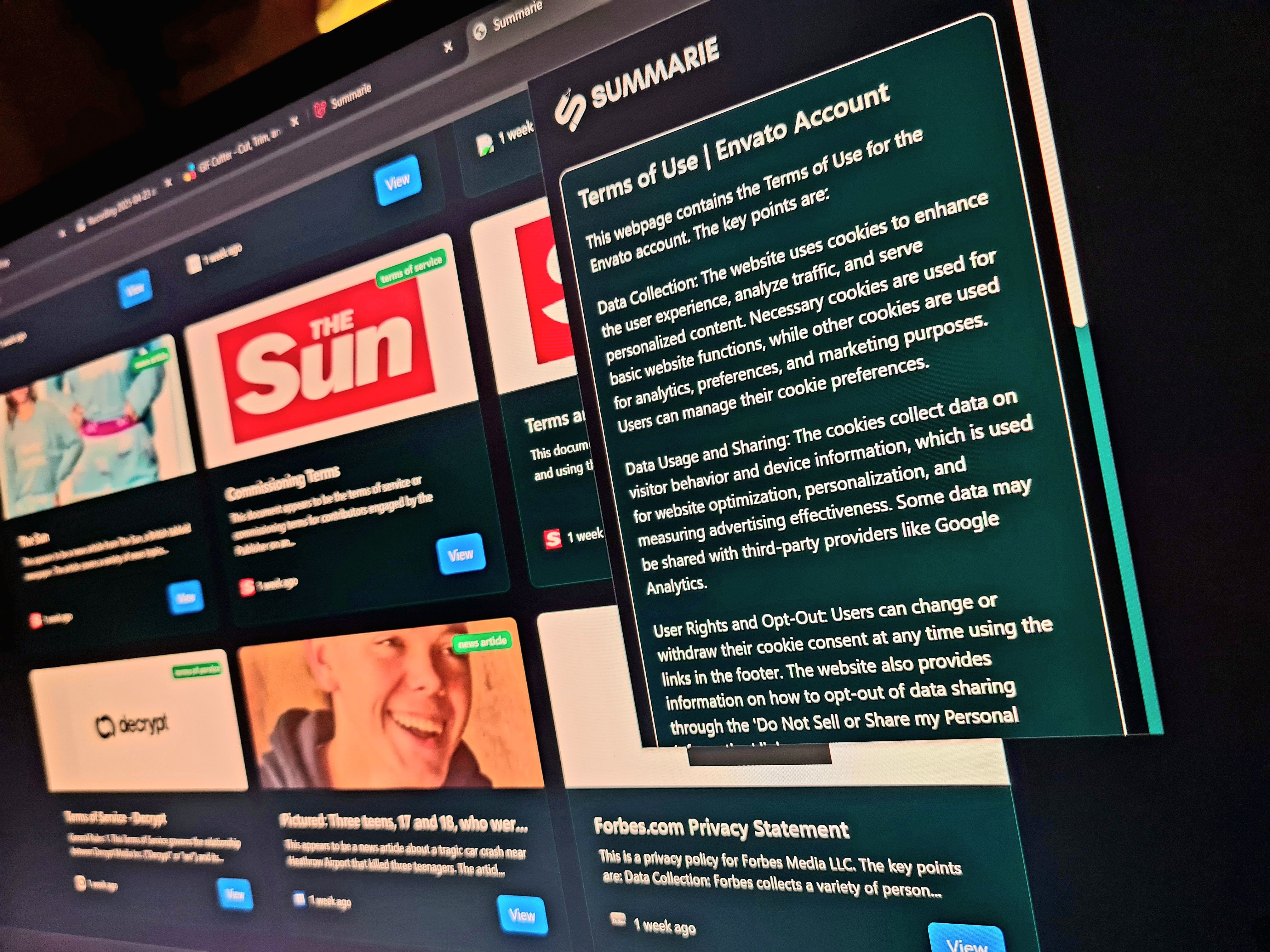 Summarie App Screenshot